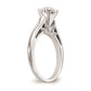 0.10ct. CZ Solid Real 14K White Gold Peg Set Solitaire Engagement Ring Engagement Ring