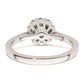 0.50ct. CZ Solid Real 14K White Gold Round Halo Engagement Ring