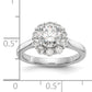 1.50ct. CZ Solid Real 14K White Gold Round Halo Engagement Ring