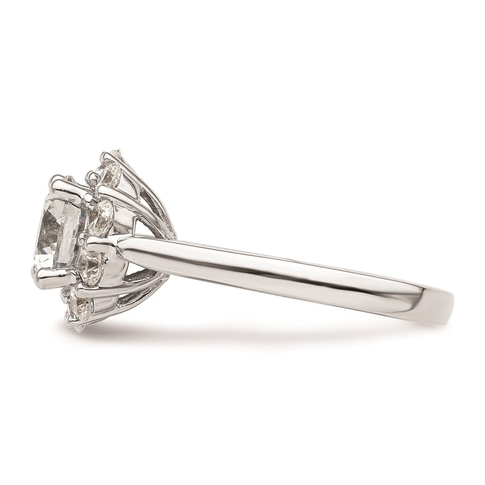 2.00ct. CZ Solid Real 14K White Gold Round Halo Engagement Ring