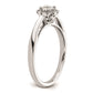 0.25ct. CZ Solid Real 14K White Gold Round Halo Engagement Ring