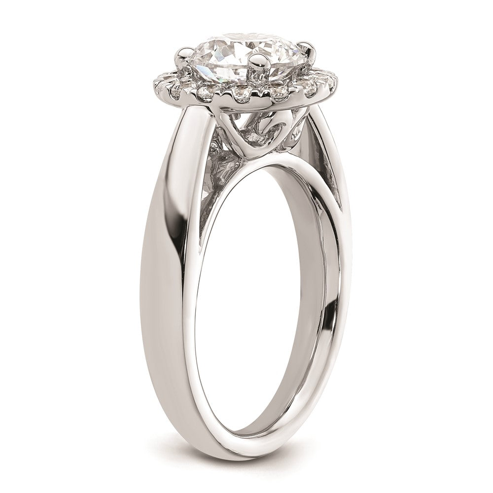 2.00ct. CZ Solid Real 14K White Gold Round Halo Engagement Ring