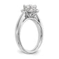 1.00ct. CZ Solid Real 14K White Gold Oval Halo Engagement Ring