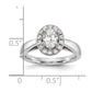1.00ct. CZ Solid Real 14K White Gold Oval Halo Engagement Ring