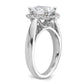 2.00ct. CZ Solid Real 14K White Gold Oval Halo Engagement Ring
