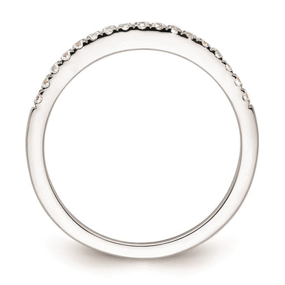 0.17ct. CZ Solid Real 14K White Gold Wedding Wedding Band Ring