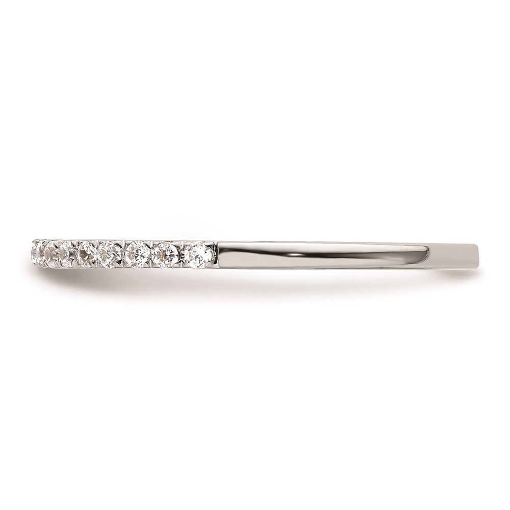 0.17ct. CZ Solid Real 14K White Gold Wedding Wedding Band Ring