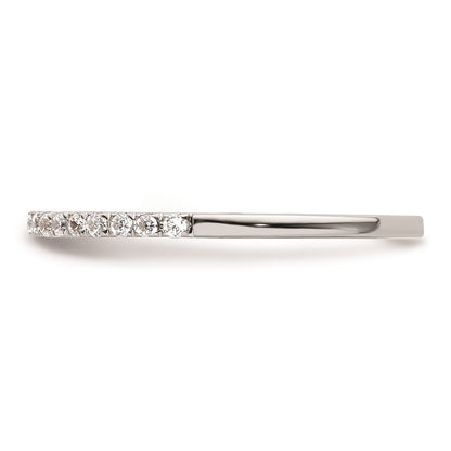 0.17ct. CZ Solid Real 14K White Gold Wedding Wedding Band Ring