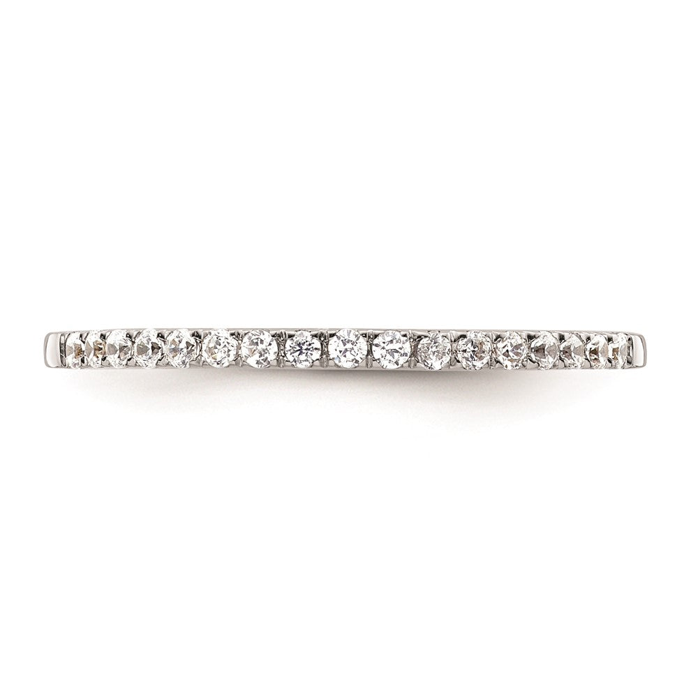 0.17ct. CZ Solid Real 14K White Gold Wedding Wedding Band Ring