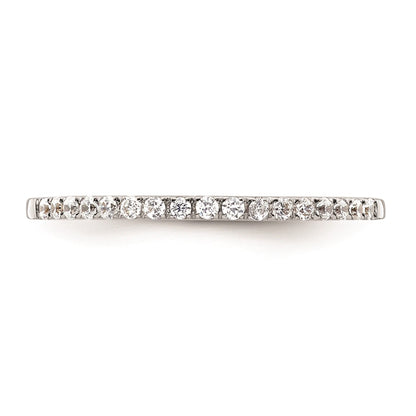 0.17ct. CZ Solid Real 14K White Gold Wedding Wedding Band Ring
