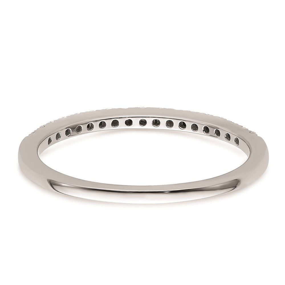 0.17ct. CZ Solid Real 14K White Gold Wedding Wedding Band Ring