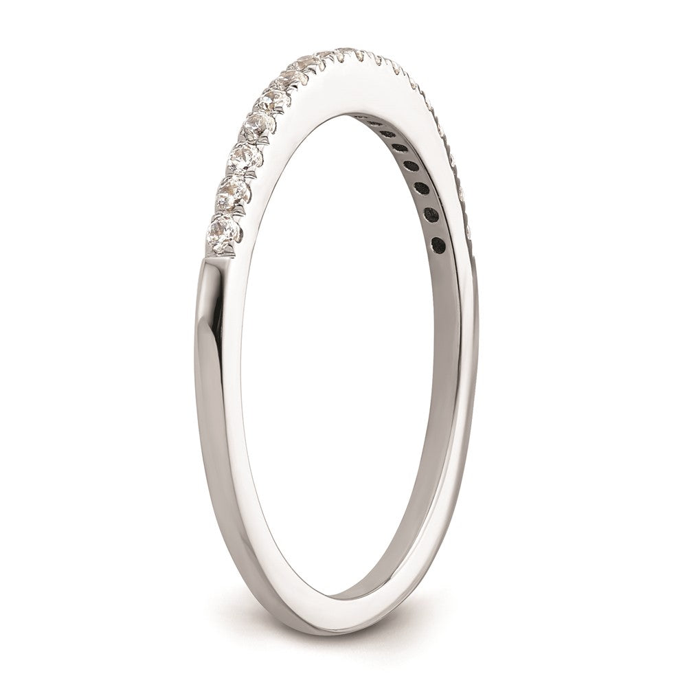0.17ct. CZ Solid Real 14K White Gold Wedding Wedding Band Ring