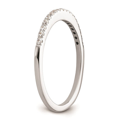 0.17ct. CZ Solid Real 14K White Gold Wedding Wedding Band Ring