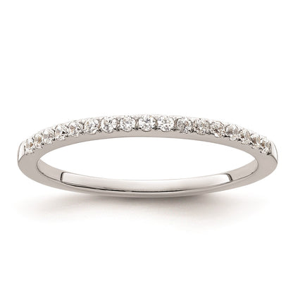 0.17ct. CZ Solid Real 14K White Gold Wedding Wedding Band Ring