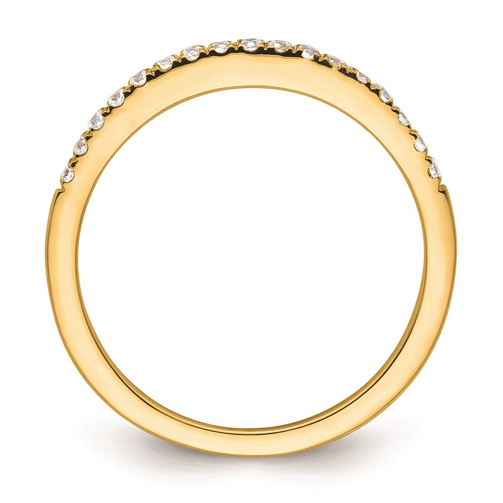 14K Yellow Gold Real Diamond Wedding Band