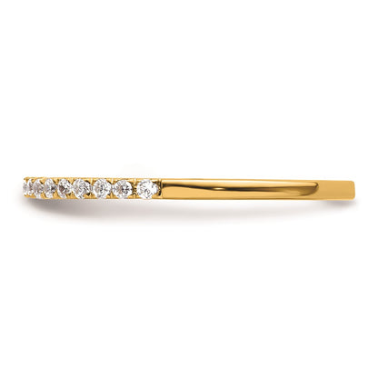 14K Yellow Gold Real Diamond Wedding Band