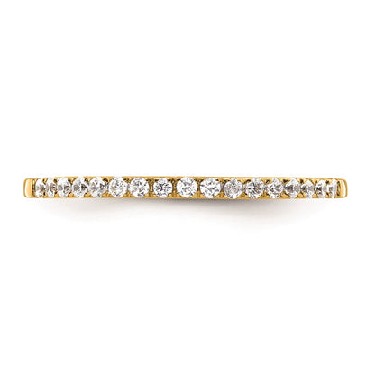 14K Yellow Gold Real Diamond Wedding Band
