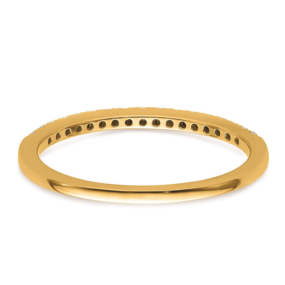 14K Yellow Gold Real Diamond Wedding Band