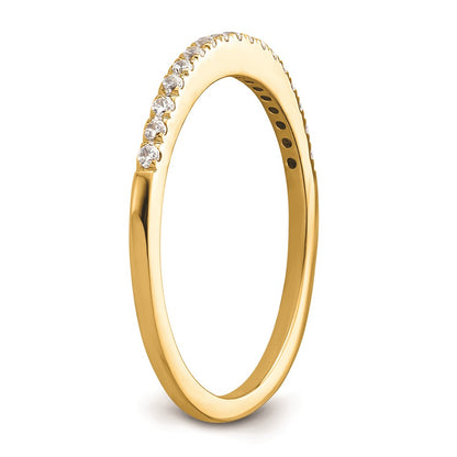 14K Yellow Gold Real Diamond Wedding Band