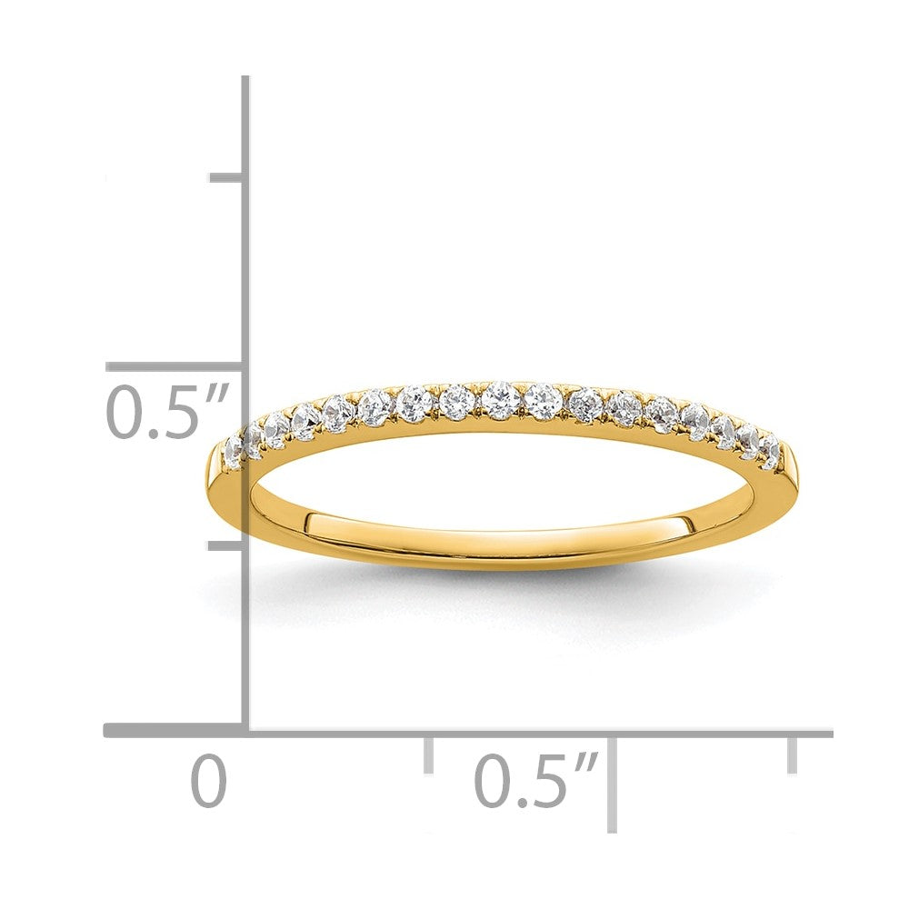 14K Yellow Gold Real Diamond Wedding Band