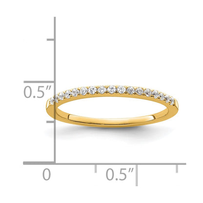 14K Yellow Gold Real Diamond Wedding Band