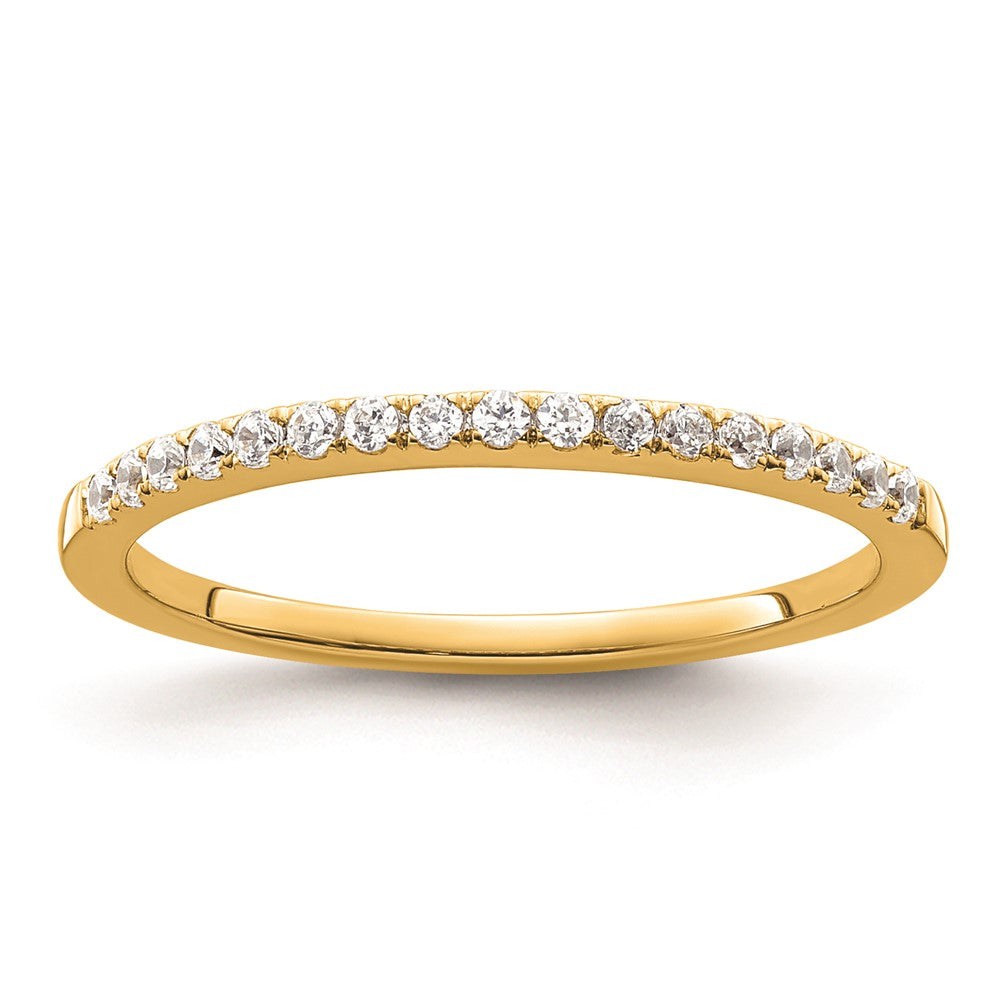 14K Yellow Gold Real Diamond Wedding Band