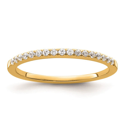 14K Yellow Gold Real Diamond Wedding Band