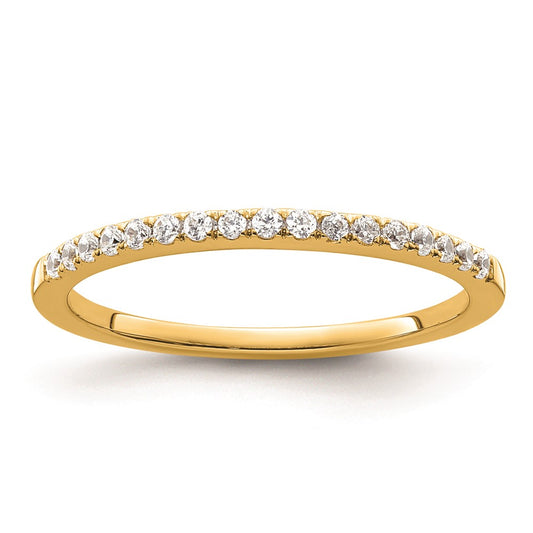 14K Yellow Gold Real Diamond Wedding Band