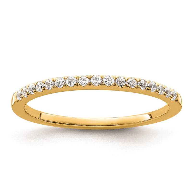 14K Yellow Gold Real Diamond Wedding Band