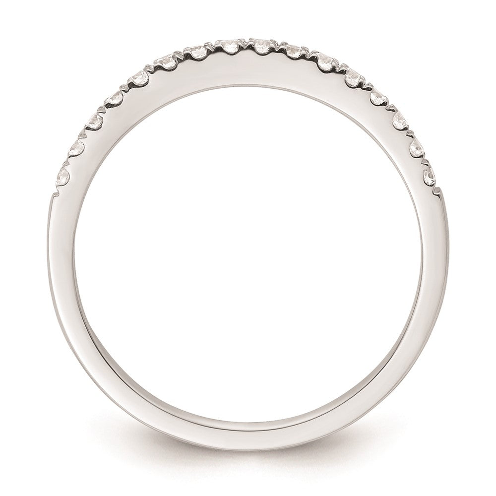 0.24ct. CZ Solid Real 14K White Gold Wedding Wedding Band Ring