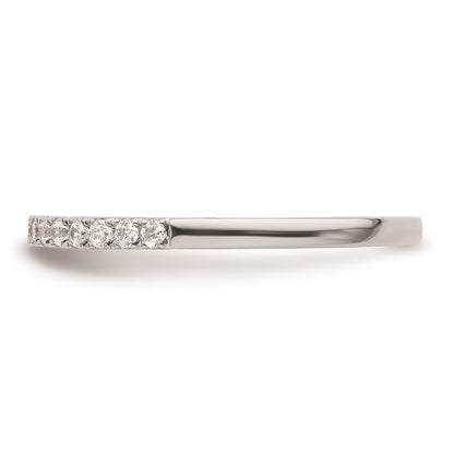 0.24ct. CZ Solid Real 14K White Gold Wedding Wedding Band Ring