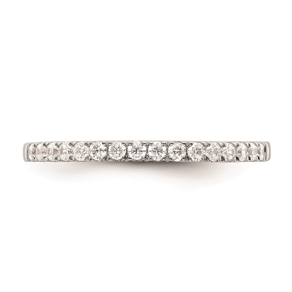 0.24ct. CZ Solid Real 14K White Gold Wedding Wedding Band Ring