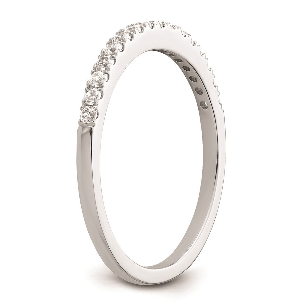 0.24ct. CZ Solid Real 14K White Gold Wedding Wedding Band Ring