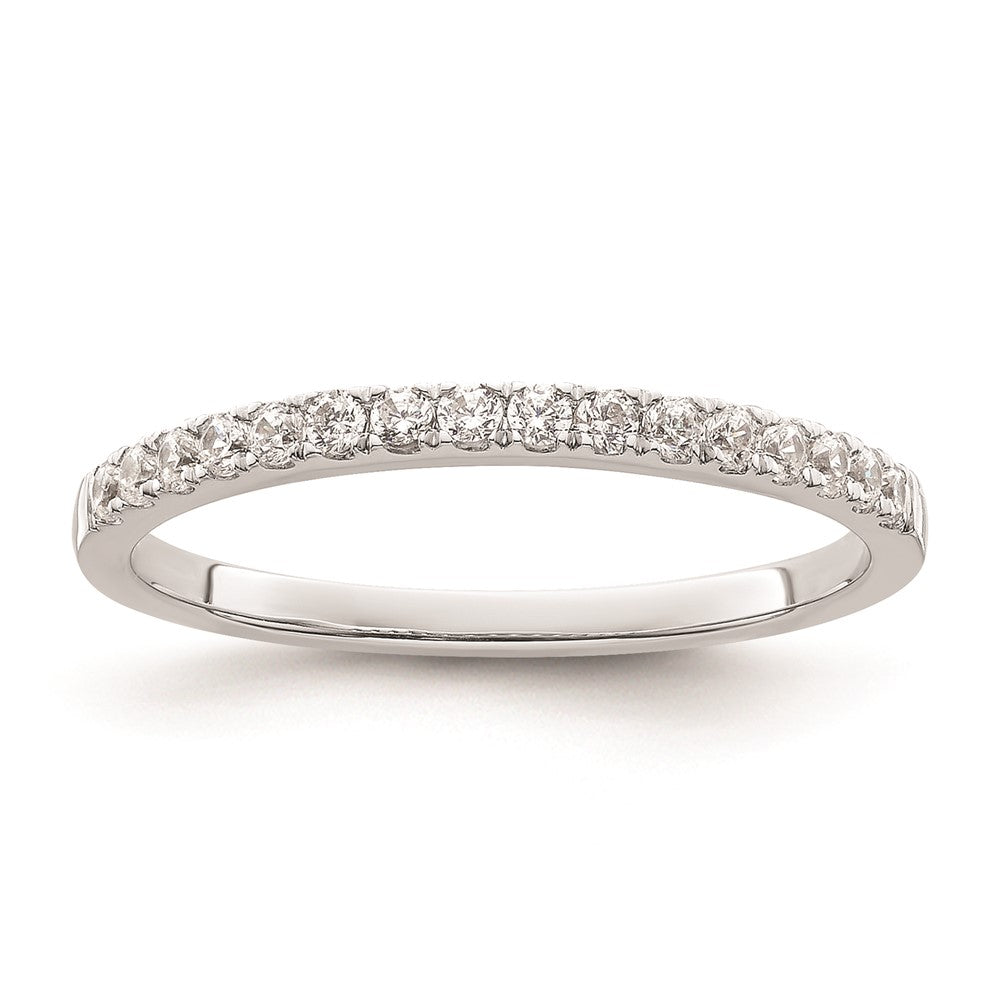 0.24ct. CZ Solid Real 14K White Gold Wedding Wedding Band Ring