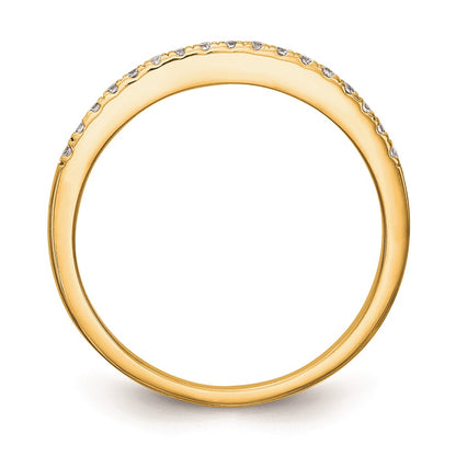 14K Yellow Gold Real Diamond Wedding Band