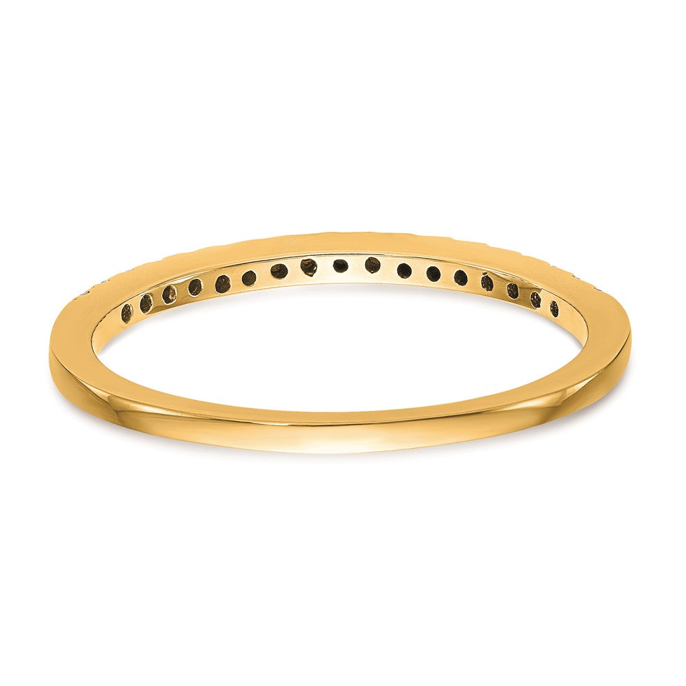 14K Yellow Gold Real Diamond Wedding Band