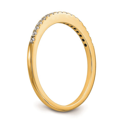 14K Yellow Gold Real Diamond Wedding Band