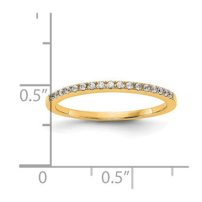 14K Yellow Gold Real Diamond Wedding Band