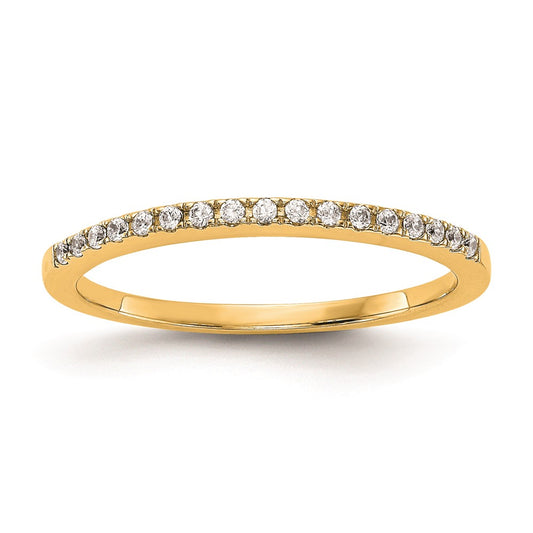 14K Yellow Gold Real Diamond Wedding Band