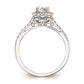 1.00ct. CZ Solid Real 14k White Gold Oval Halo Engagement Ring