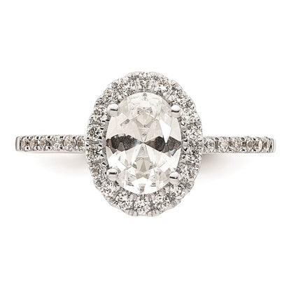 1.25ct. CZ Solid Real 14k Two-tone Oval Halo Engagement Ring