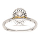 1.50ct. CZ Solid Real 14k Two-tone Oval Halo Engagement Ring