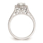 2.00ct. CZ Solid Real 14k White Gold Oval Halo Engagement Ring