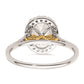 2.50ct. CZ Solid Real 14k Two-tone Oval Halo Engagement Ring