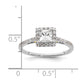 0.50ct. CZ Solid Real 14ktt Princess Halo Engagement Ring