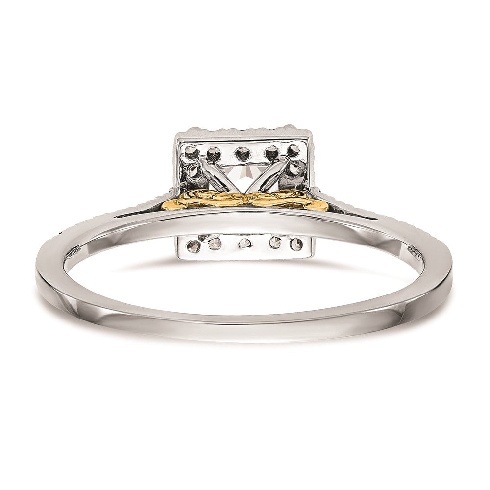 1.00ct. CZ Solid Real 14ktt Princess Halo Engagement Ring