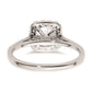 1.50ct. CZ Solid Real 14K White Gold Cushion Halo Engagement Ring