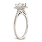 1.50ct. CZ Solid Real 14K White Gold Cushion Halo Engagement Ring