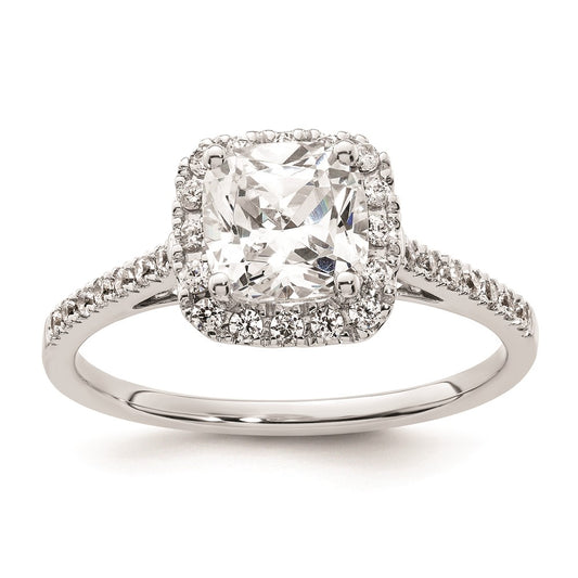 1.50ct. CZ Solid Real 14ktt Cushion Halo Engagement Ring