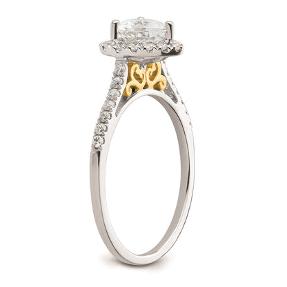 0.50ct. CZ Solid Real 14ktt Heart Halo Engagement Ring